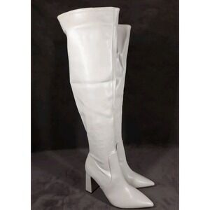 Wild Pair Womens Bone Eileene‎ Pointed-Toe Over-The-Knee Boots Size 7.5M